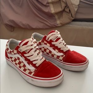 Red checkered vans